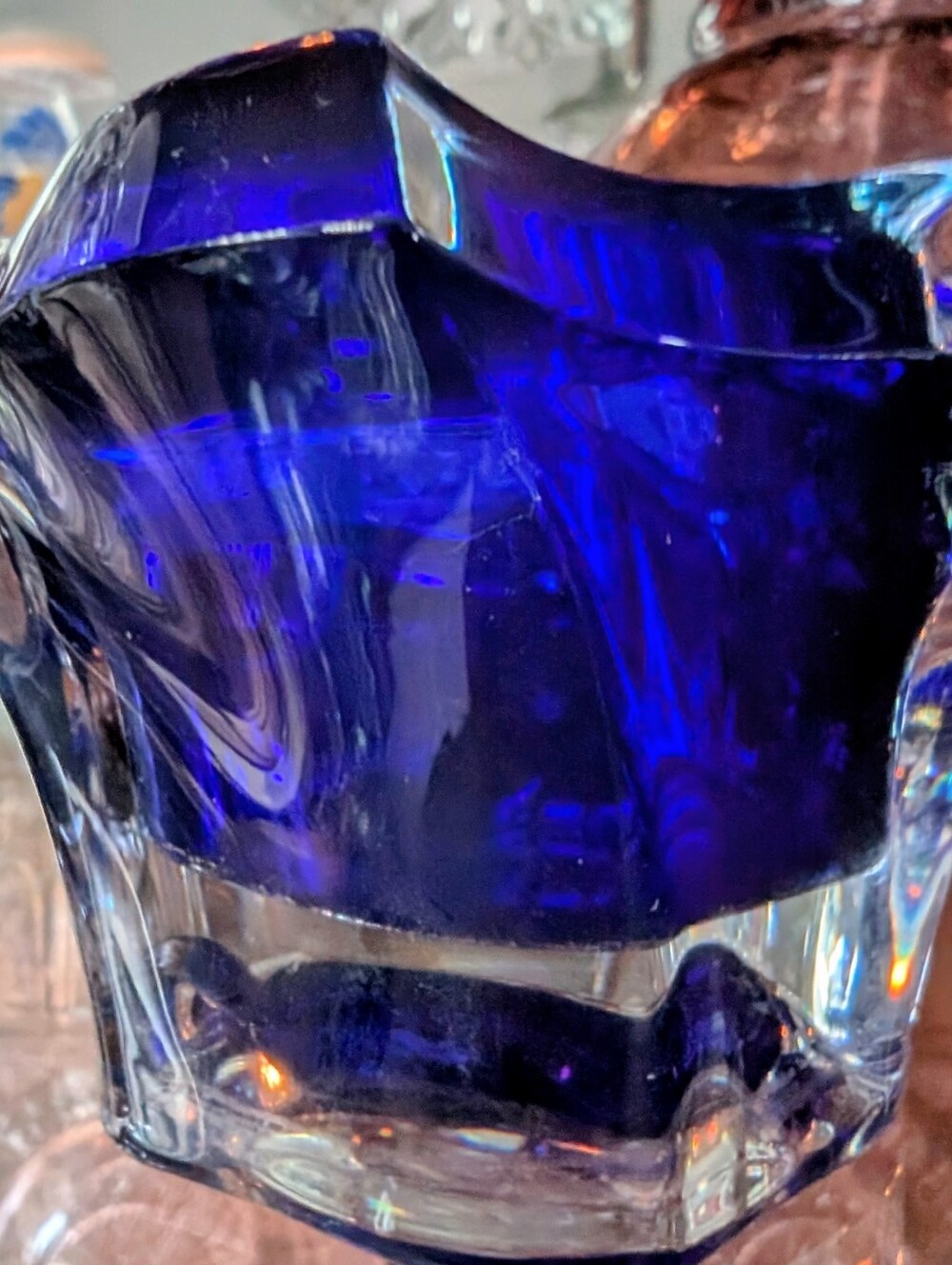 Cobalt Blue Glass Accent Vase